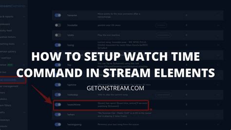 how to setup watchtime.